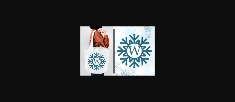 Snowflake Monogram Font Poster 5