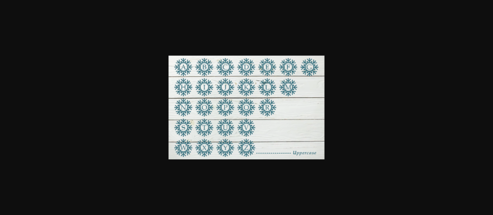 Snowflake Monogram Font Poster 7