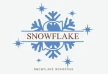 Snowflake Monogram Font Snowflake Monogram Font Poster 1