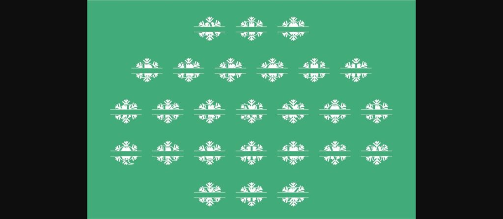 Snowflake Monogram Font Poster 9
