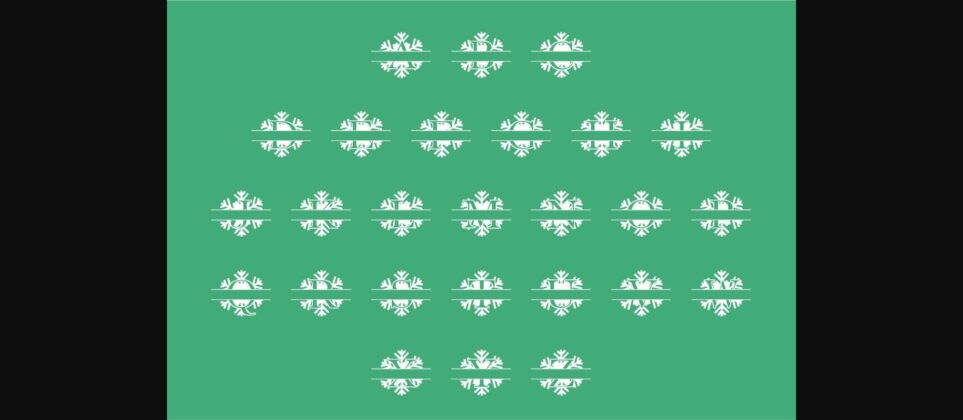 Snowflake Monogram Font Poster 9