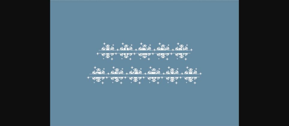 Snowflake Monogram Font Poster 10