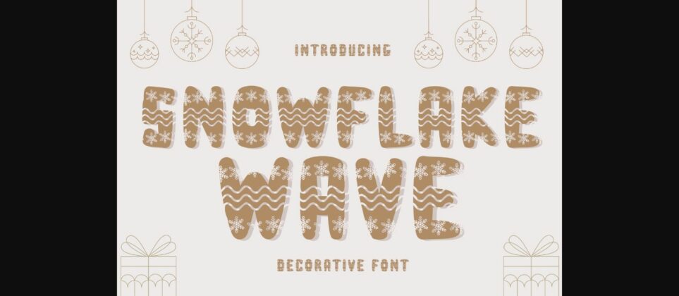 Snowflake Wave Font Poster 3