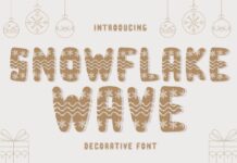 Snowflake Wave Font Poster 1