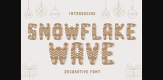 Snowflake Wave Font Poster 1