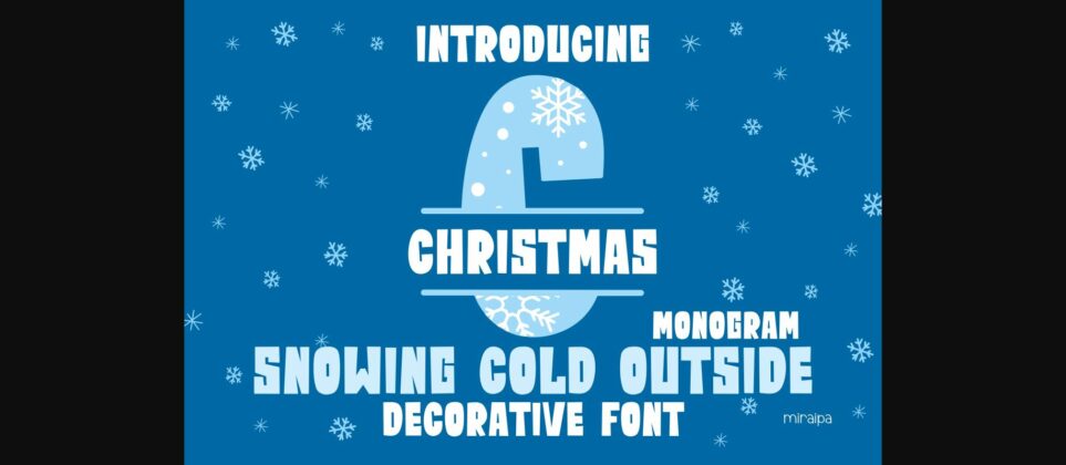 Snowing Cold Outside Font Poster 3
