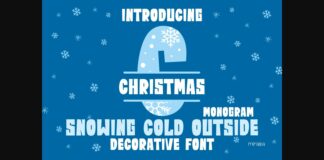 Snowing Cold Outside Font Poster 1