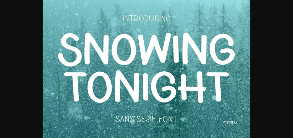 Snowing Tonight Font Poster 1