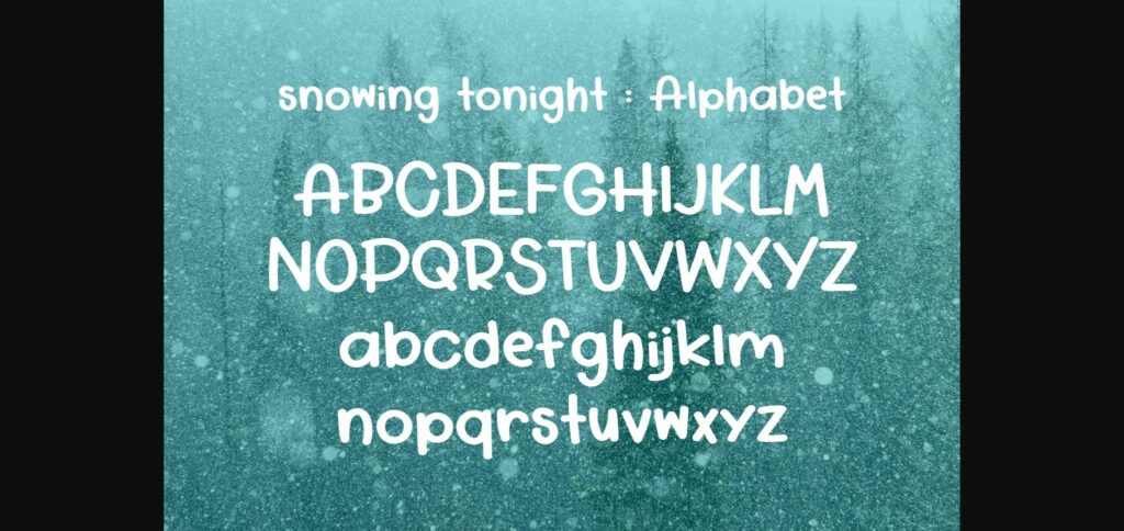 Snowing Tonight Font Poster 5