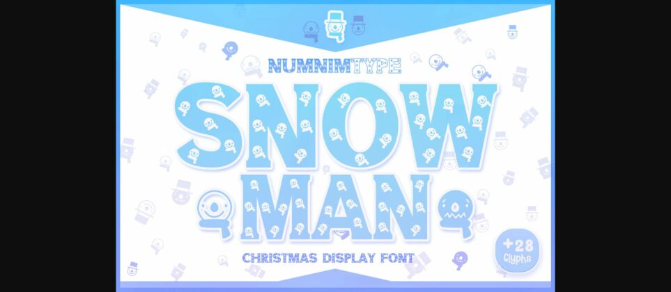 Snowman Font Poster 3