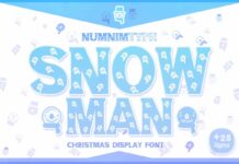 Snowman Font Poster 1