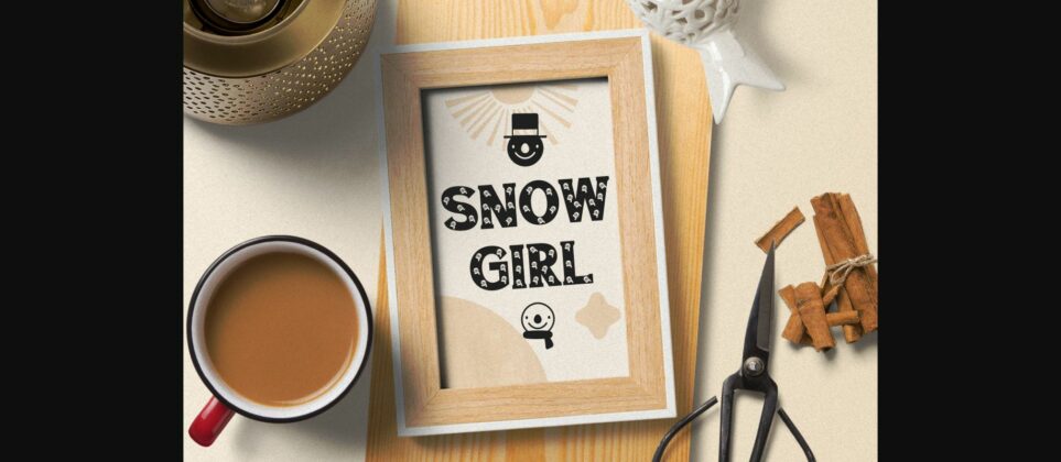 Snowman Font Poster 9