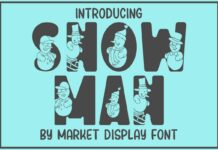 Snowman Font Poster 1