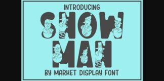 Snowman Font Poster 1