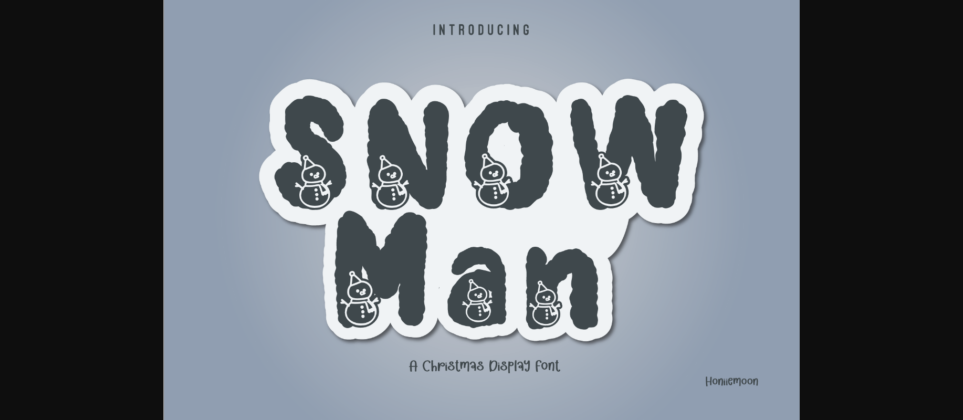 Snowman Font Poster 3