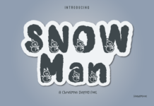 Snowman Font Poster 1