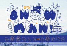 Snowman Font Poster 1