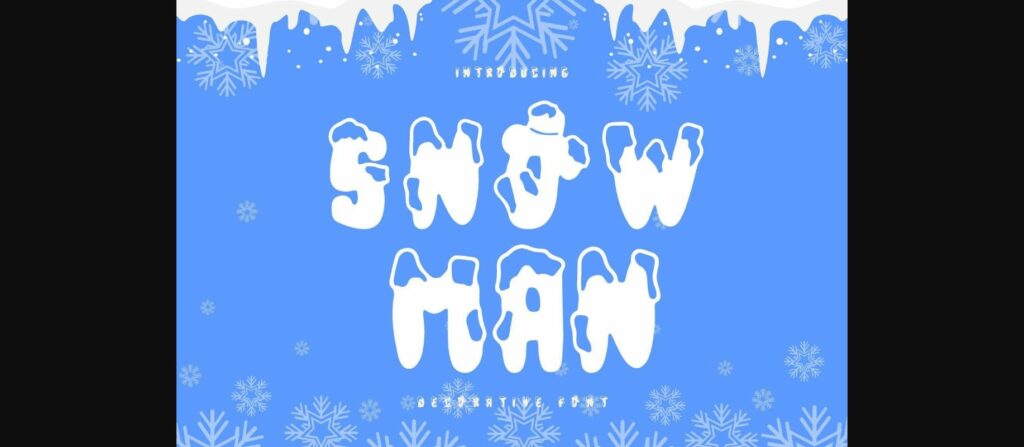 Snowman Font Poster 3