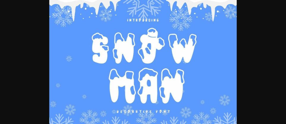 Snowman Font Poster 3