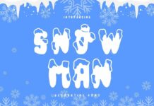 Snowman Font Poster 1