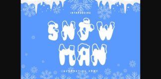 Snowman Font Poster 1