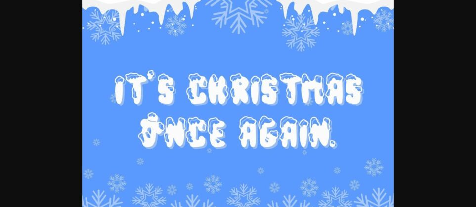 Snowman Font Poster 5