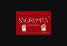 Snowman Font Poster 1
