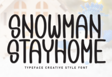 Snowman Stayhome Font Poster 1