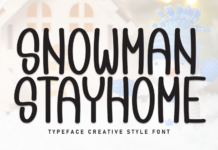 Snowman Stayhome Font Snowman Stayhome Font Poster 1