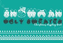 Snowman Ugly Sweater Font Poster 1