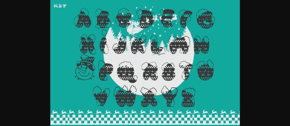 Snowman Ugly Sweater Font Poster 5