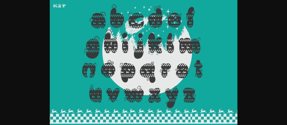 Snowman Ugly Sweater Font Poster 6