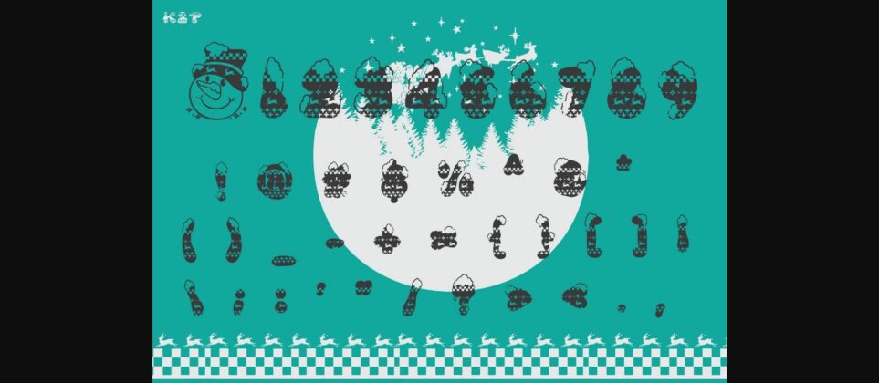 Snowman Ugly Sweater Font Poster 7