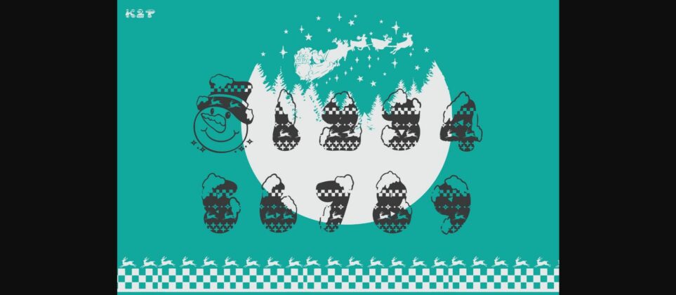 Snowman Ugly Sweater Font Poster 8