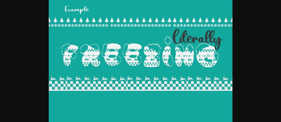 Snowman Ugly Sweater Font Poster 10