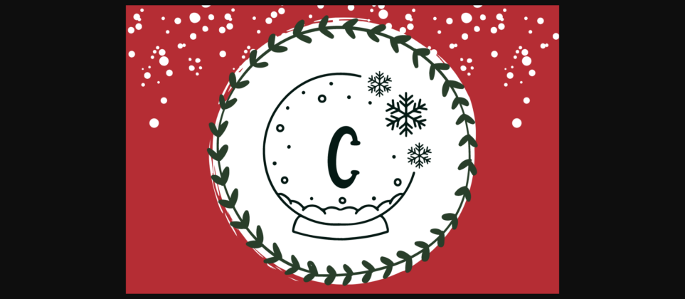 Snowy Christmas Monogram Font Poster 5