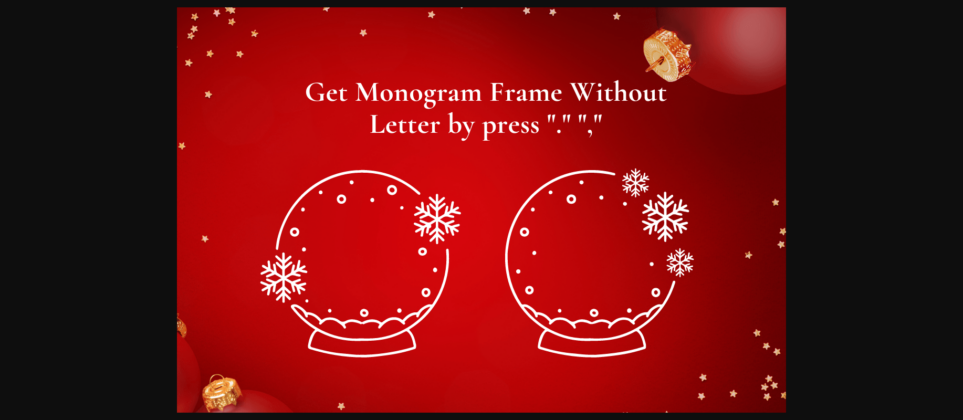 Snowy Christmas Monogram Font Poster 6