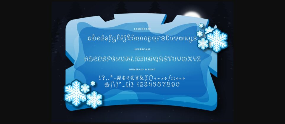 Snowy Peach Christmas Decorative Font Poster 11