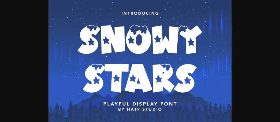 Snowy Stars Font Poster 3