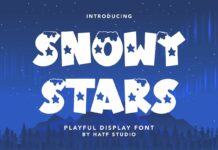 Snowy Stars Font Poster 1