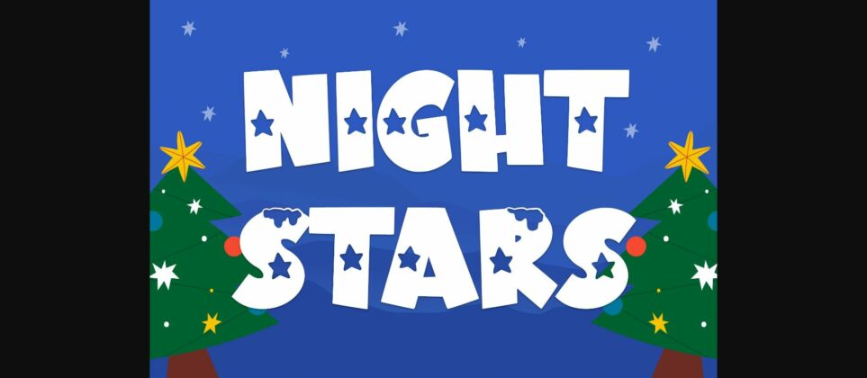 Snowy Stars Font Poster 4