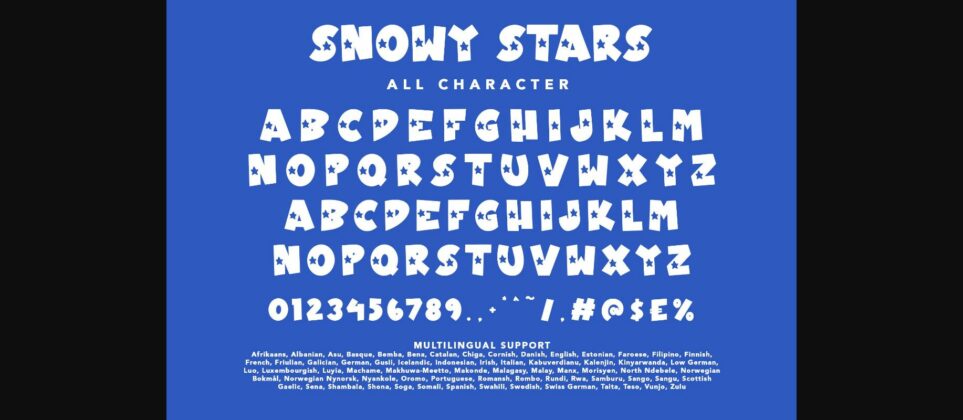 Snowy Stars Font Poster 9