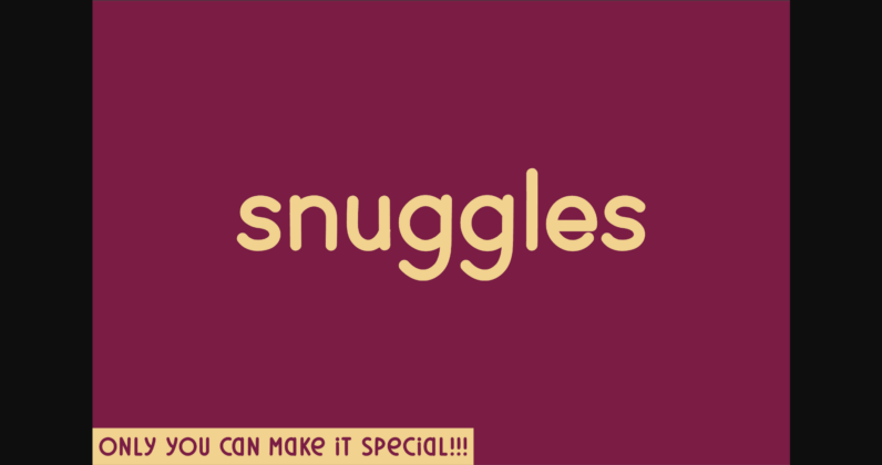 Snuggles Font Poster 3