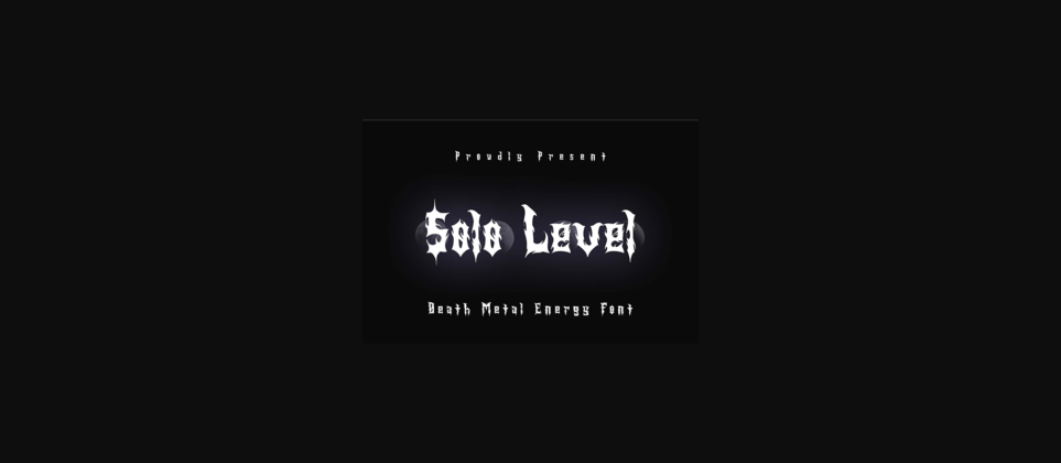 Solo Level Font Poster 3