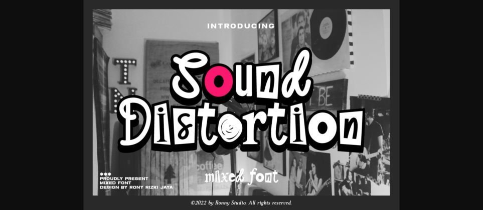 Sound Distortion Font Poster 3