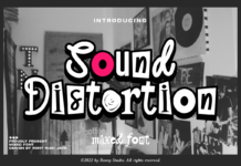 Sound Distortion Font Poster 1