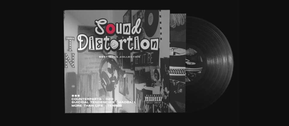Sound Distortion Font Poster 8