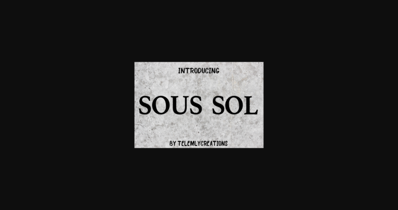 Sous Sol Font Poster 3