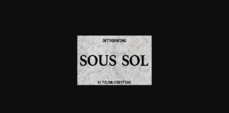 Sous Sol Font Poster 1