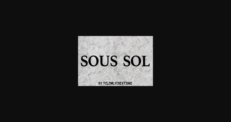 Sous Sol Font Poster 4